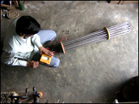 person carrying insulation test